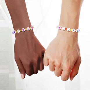 Bead Square DIY Bracelet Accessories Acrylic Necklace Letter