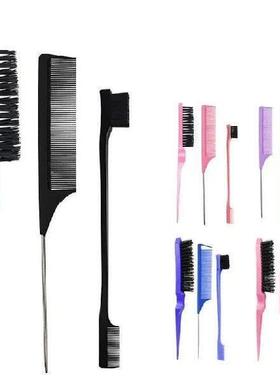 3Pcs Slick Back Hair Brush Set Bristle Hair Brush Brush