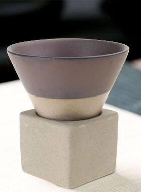 Ceramic Coffee Mugs with Base Rough Pottery Espresso-Cup