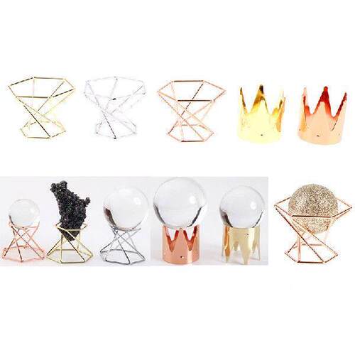 Metal Rack Display Stand for Crystal Ball Ores Agate Rocks