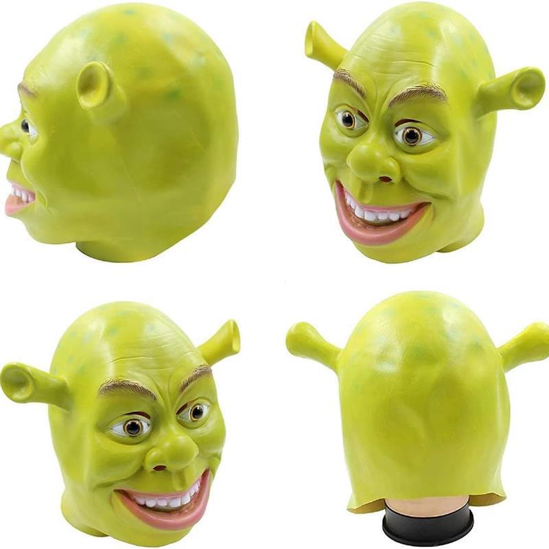 Green Full Head Adult Shrek Latex Mask Cosplay Costume toys