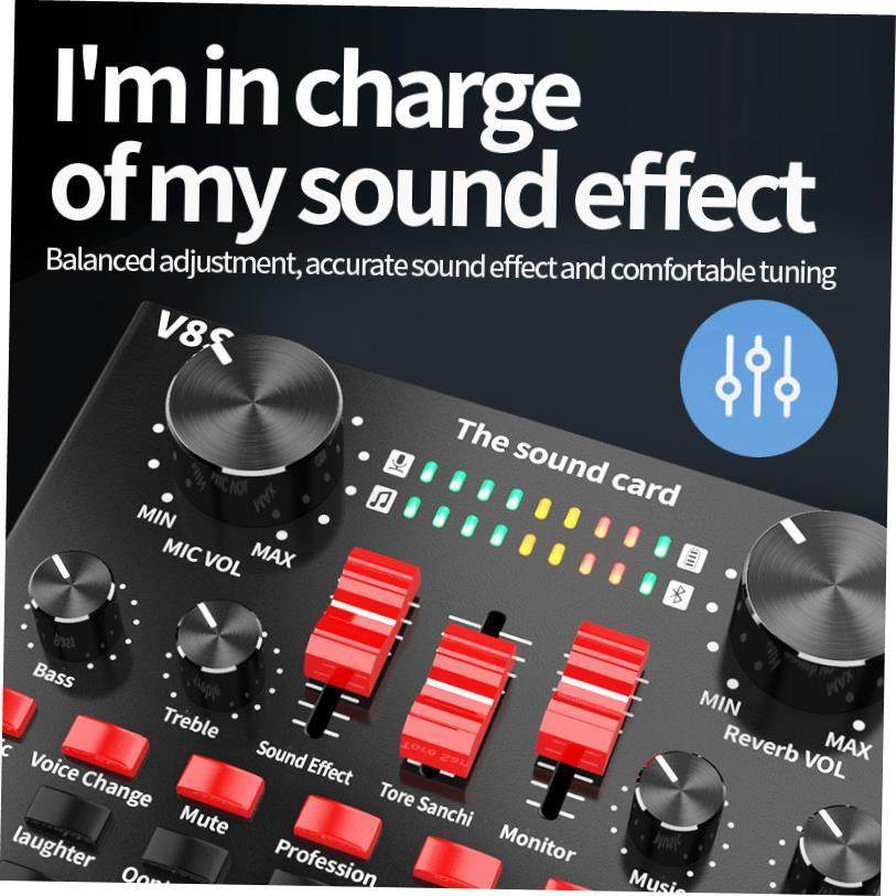 English live sound card set boom microphone recording bm MIC