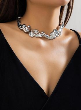 Wrinkled Irregular Vintage Collar Jewelry Necklace夸张项炼