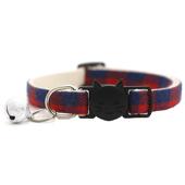 Adjust Safety Cat Pet Buckles Dog Collar Bell Plaid With