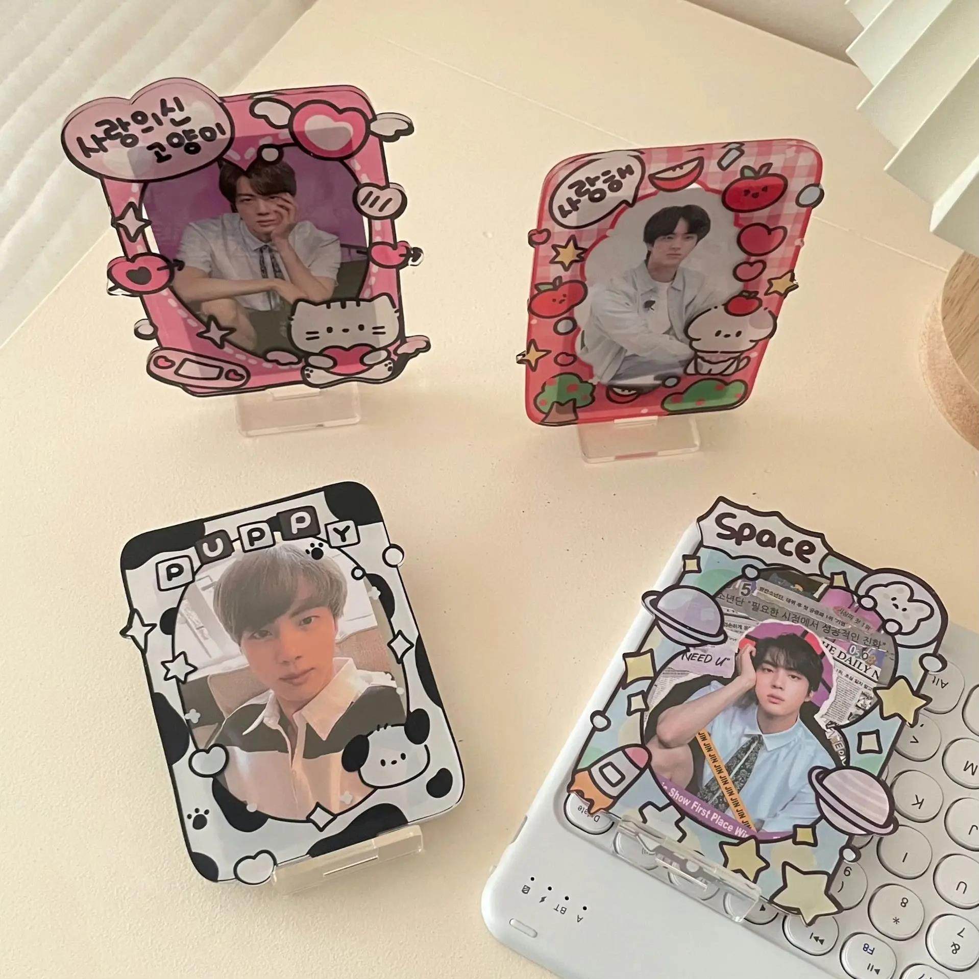 Korean Ins Cute Cartoon Acrylic Card Display Stand Kpop