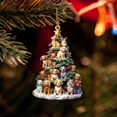 Christmas Tree Shaped Bookshelf Pendant Book Stacking Decora