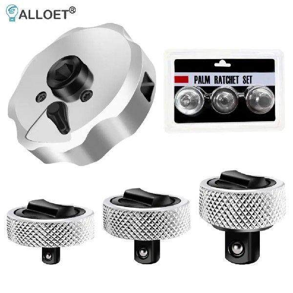 3Pcs Mini Ratchet Wrench 1/4 3/8 1/2 Inch with Knurled