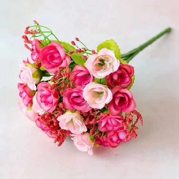 Artificial Bouquet 21 Diamond Rose 7 Branches Flower