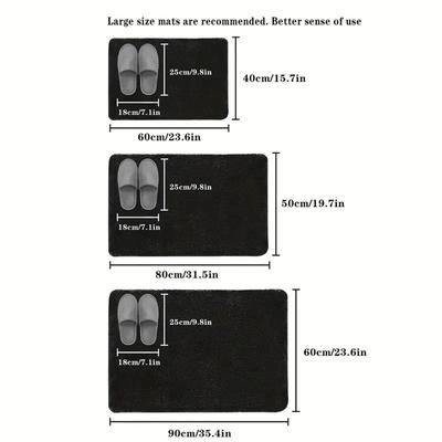 3D Non Slip Bathroom Mat Bath Mats Absorbent Doormat Carpet