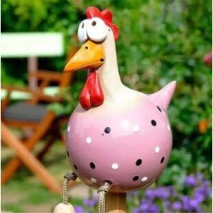 Chicken Long Foot Funny Crafts Eyed Resin Statues Big