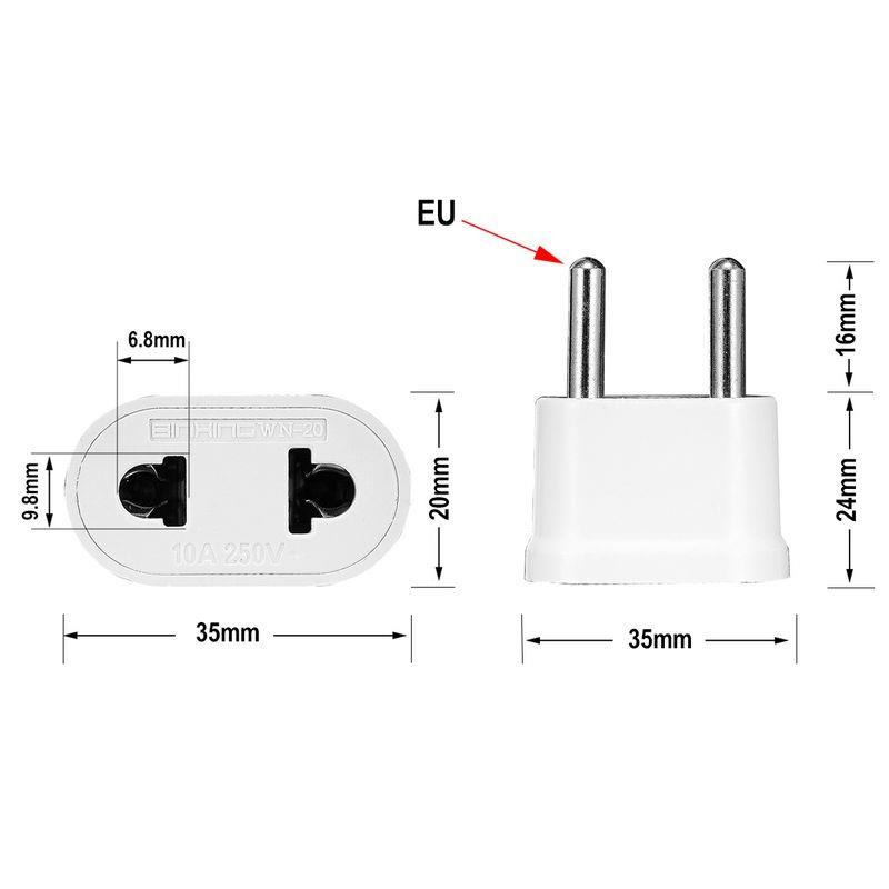EU Plug Adapter Socket US To EU Plug Power Adaptor Converter