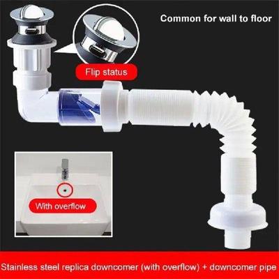 Adjustable Sink Drain Pipe Kitchen Trap Adjustable S Tube