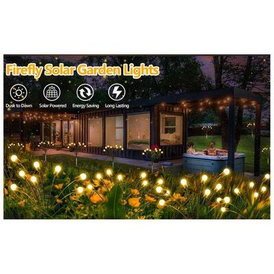 3pcs Solar Firefly Lights, Garden Lights, Outdoor