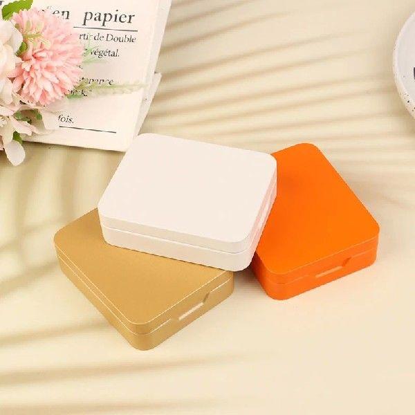 1pc Tinplate Storage Boxes Metal Rectangular Empty Mini Box