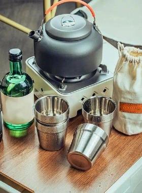 Metal Drinking Glasses Stackable Stainless Steel Pint Beer