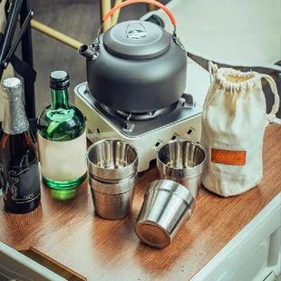 Stackable Glasses Stainless Steel Beer Metal Pint Drinking