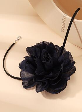 Fresh and sweet necklace velvet flower necklace creative pop