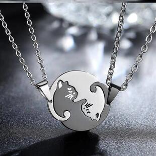 Necklace Simple Friendship Gift Couple Jewelry necklace 项链