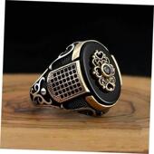 Ring Handmade Retro Vintage Turkish Men Swords For Double