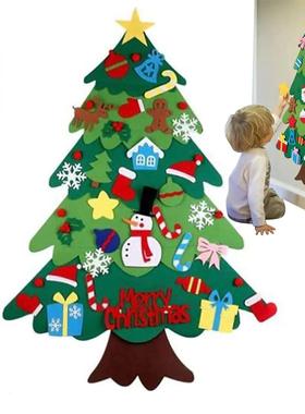 DIY Felt Christmas Tree with 3 Meters LED String Light for K