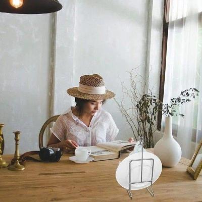 8Pcs Tea Cup And Saucer Display Stand Holder Rack Metal Cup