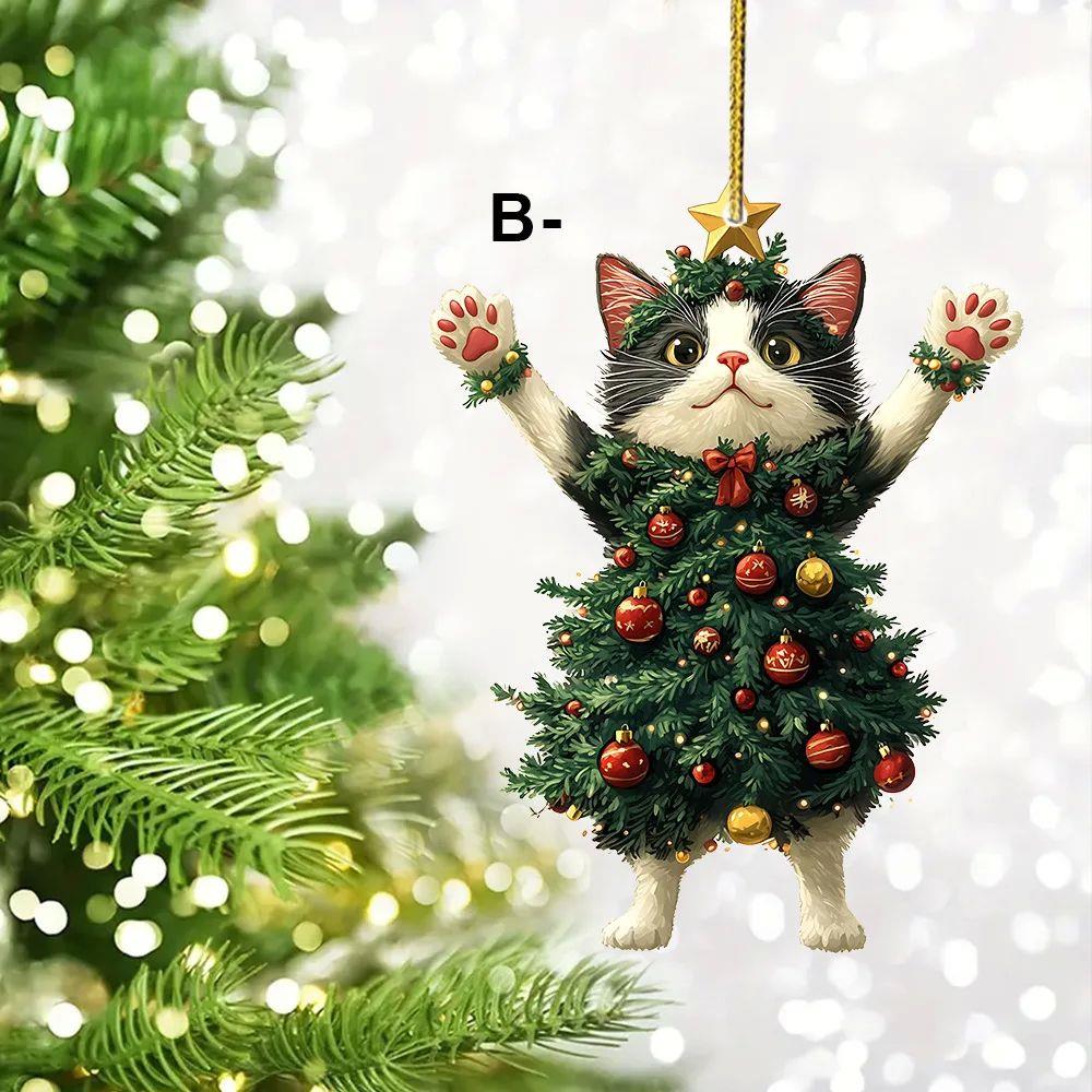 Christmas Tree Cat Decorations Holiday Tree Costume Kitten P