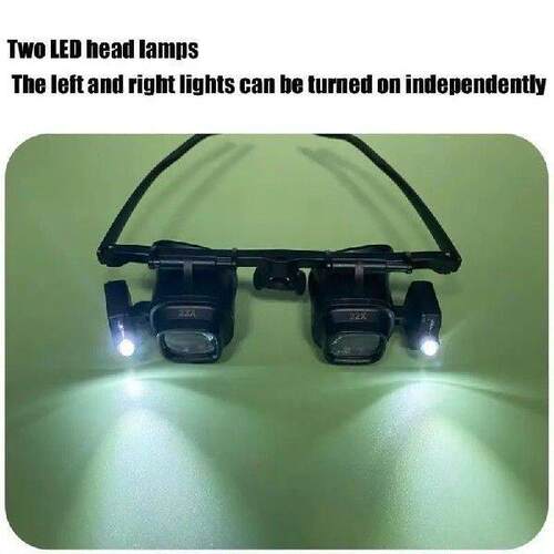 LED Magnifying Glasses Head Mount Magnifier With Light