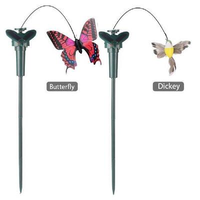 Solar Powered Flying Wobble Fluttering Butterfly Ornament
