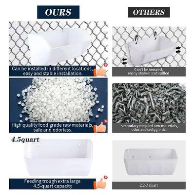 B69C Goat Feeder,Chicken Feeder,High-Capacity Hanging Fence