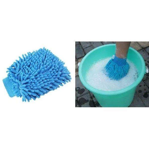 Chenille Microfiber Scratch-Free Car Wash Mitt Double Sided