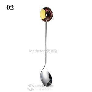 New Mini Stainless Steel Lovely Doughnut Dessert Spoon k Tea