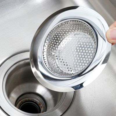 1PC Household Stainless Steel Sink Strainer Metal Filter Ba