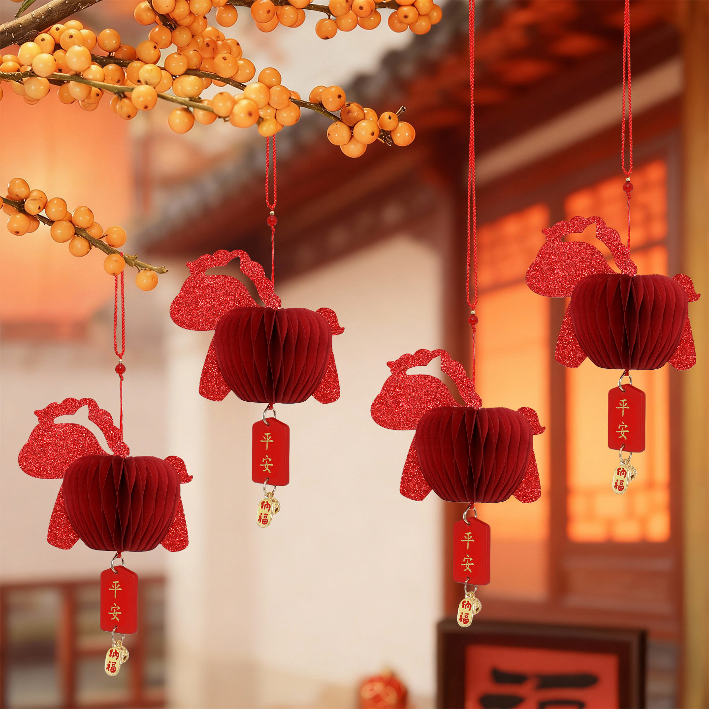 马年生肖吉祥物挂饰车上车载挂件春节新年装饰本命年招财平安转运