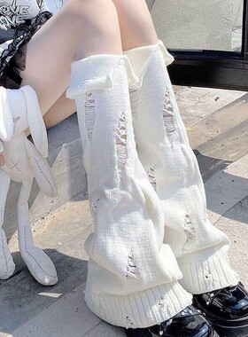 日系针织腿套jk堆堆袜软妹y2k亚文化袜套千禧夏季款原宿显瘦袜套