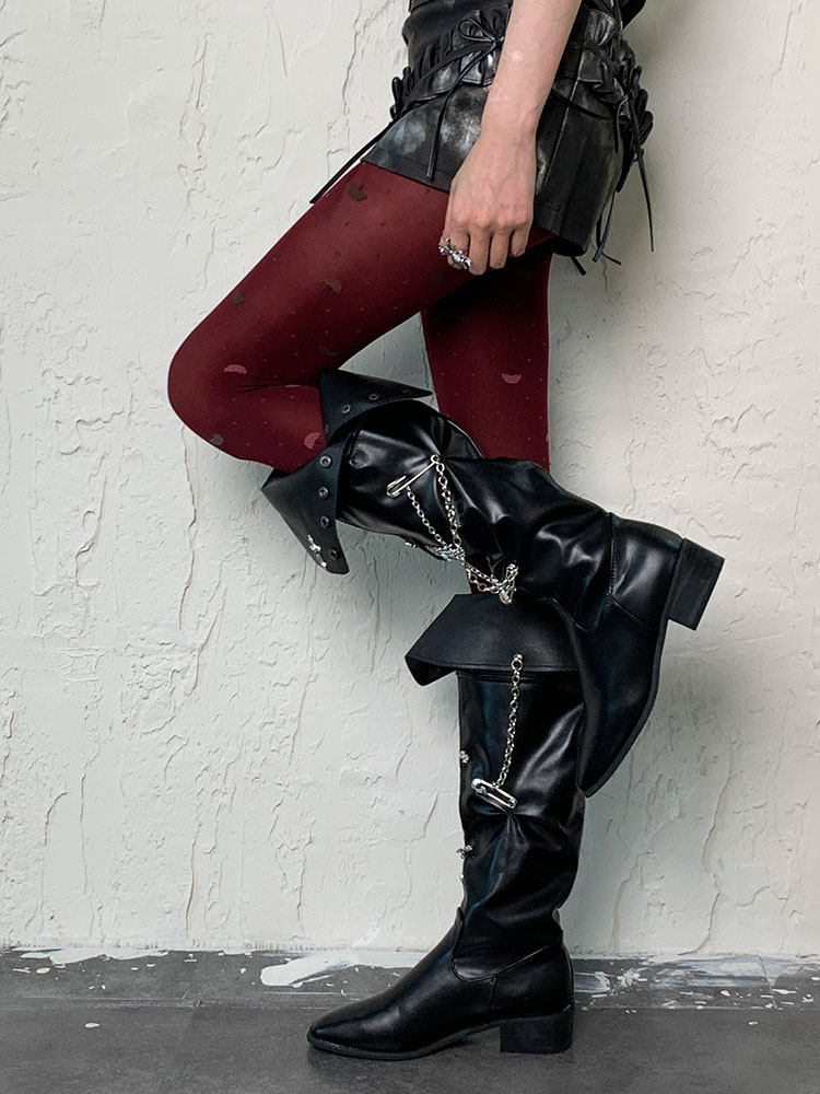 보키오르 웨이브 와인 | 우산 도트 히피 벨벳 시부야 가을 겨울 Y2K 라이트 아시아 복고풍 로얄 자매 레드 매콤