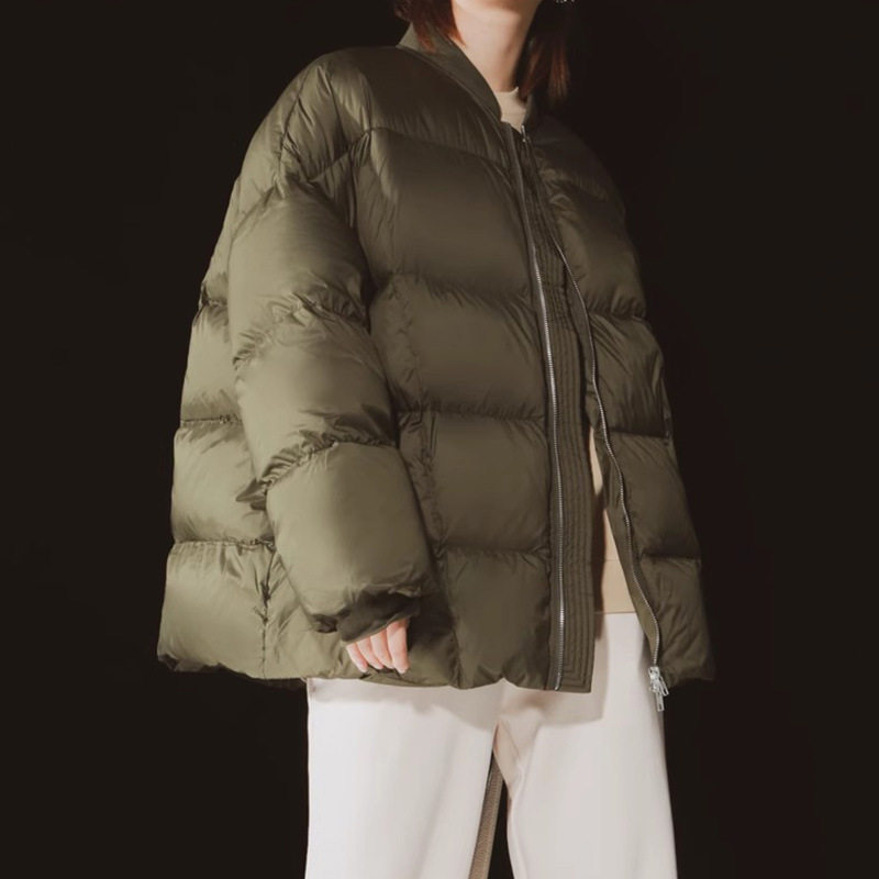 90白鹅绒棒球服设计羽绒服女短款鹅绒外套秋冬季平湖新款高端