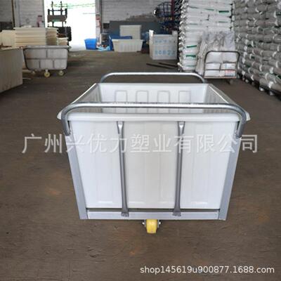 家供应：配轮子易周转24.11.4塑料桶推布车/毛巾方厂漂厂染落布车