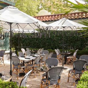 户外编藤桌椅桌阳花2412 1室外小桌椅商业街奶茶店美台园食街外摆