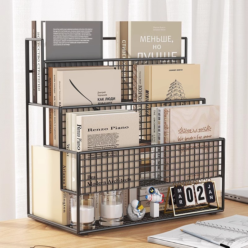 桌上书架桌面收纳盒办公桌书本书籍整理宿舍书桌学习桌多层收纳柜