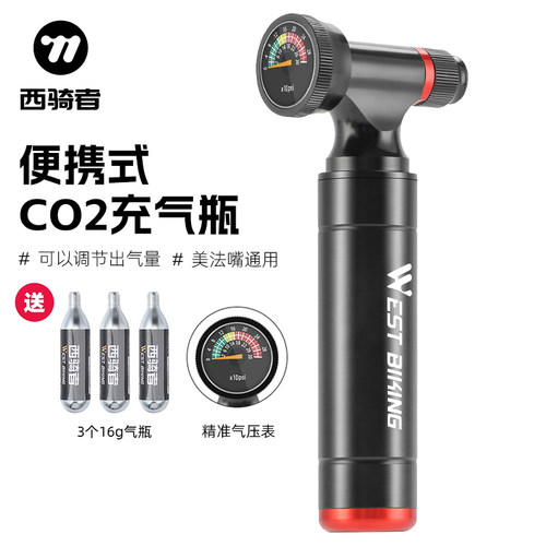 西骑者自行车便携式打气筒气瓶