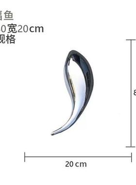 不锈钢鱼雕塑售楼处庭院酒店花园林水池创意装饰摆件户外景观定制