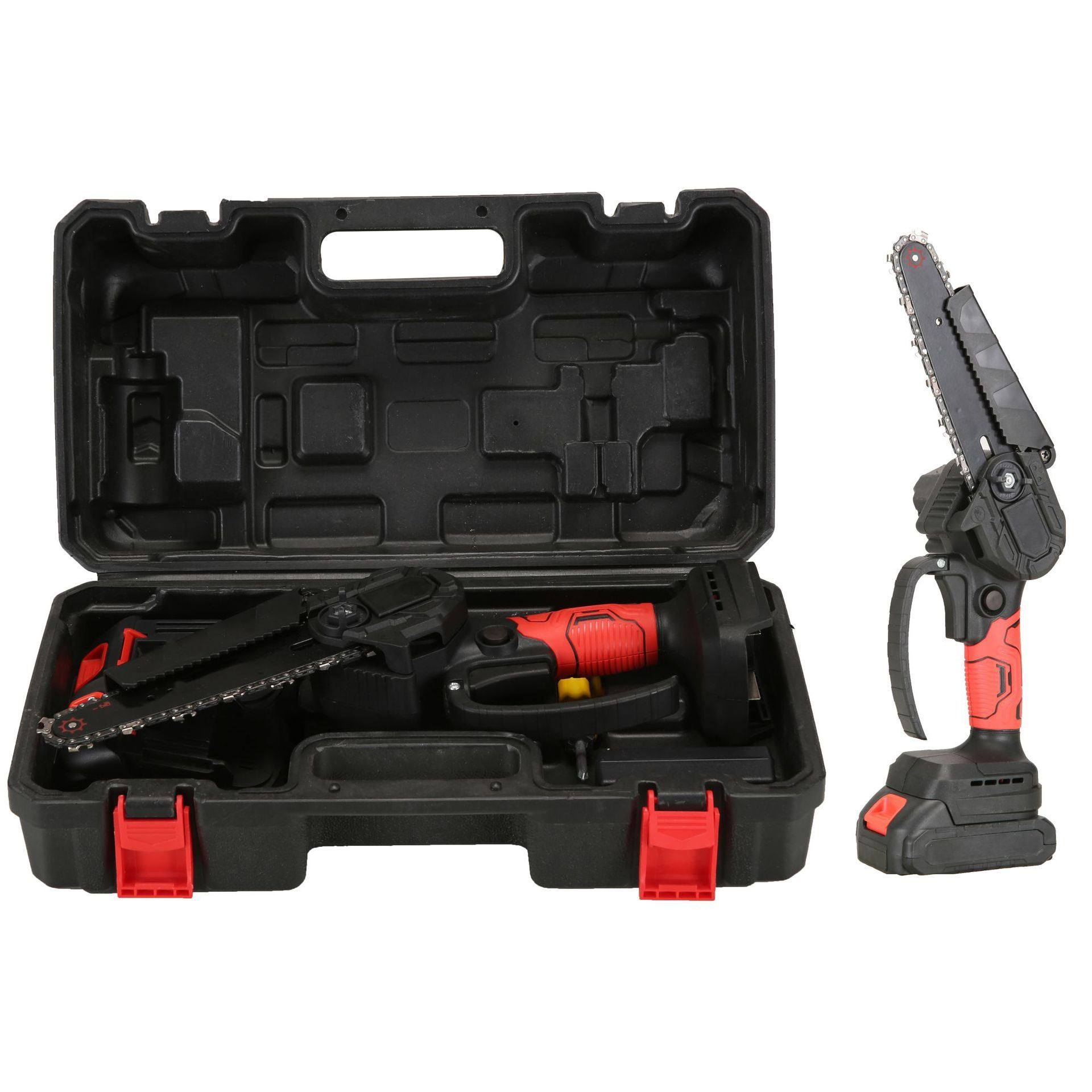 跨境新款6寸小型手持园林修枝锯电动锯 锂电充电式电锯电链锯