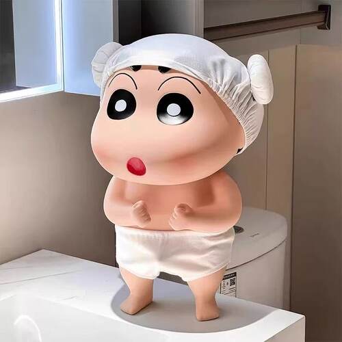 洗澡蜡笔小新手办可爱礼物