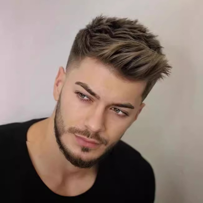 外贸货源假发欧美男士玫瑰网化纤