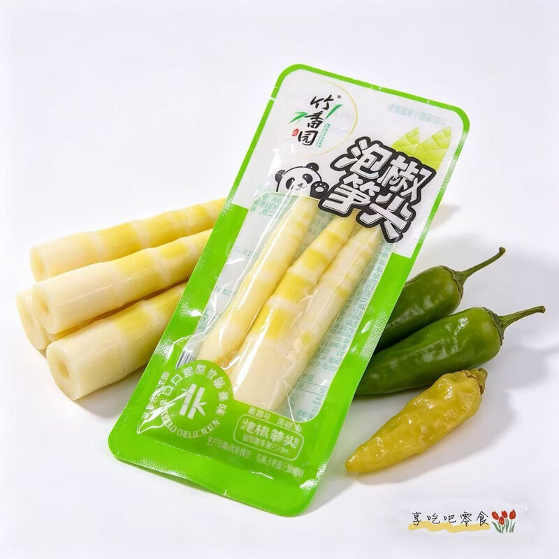 竹香园泡椒味笋尖小包装便携装开袋即食竹笋制品解馋网红零食