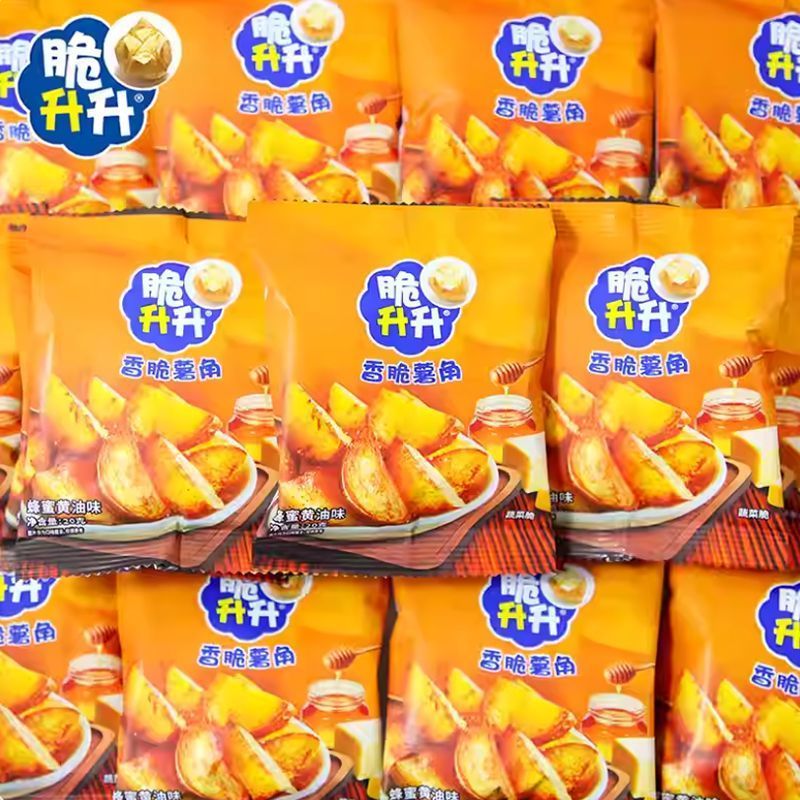 脆升升厚切薯角薯条包装蜂蜜黄油土豆条小吃香脆休闲零食