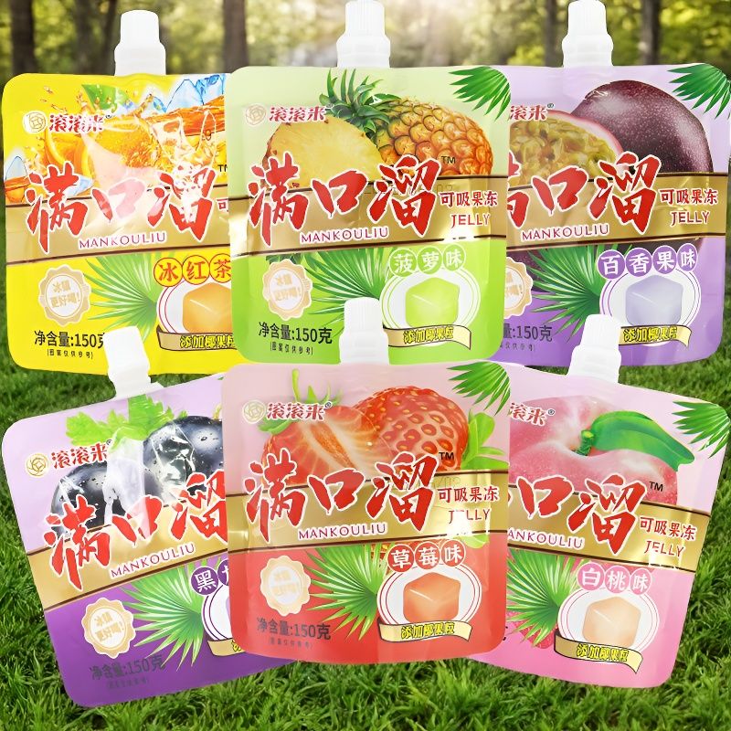 新款冻可吸果冻童年休闲果味型果冻解馋混合口味爆款零食整箱