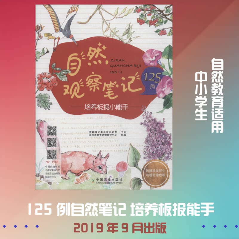 自然观察笔记125例——培养板报小能手 自然观察素材 125例实操 板报设计技巧 手绘创意灵感 学生板报 9787109254114
