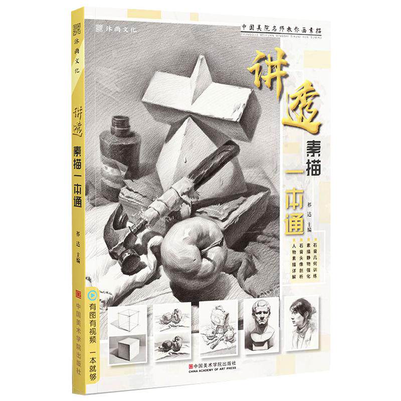 讲透素描一本通 零基础素描入门 系统教程详解 步骤清晰教学 经典案例解析 素描技法技巧 提升绘画审美 9787550322073