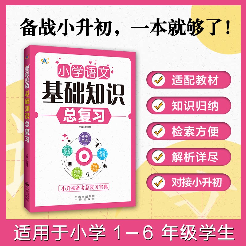 正版包邮 小学语文基础知识总复习 张雅琴 9787500168072 中译出版社(原中国对外翻译出版公司)